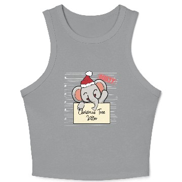 Discover Elephant christmas funny prison Crop Tank Top
