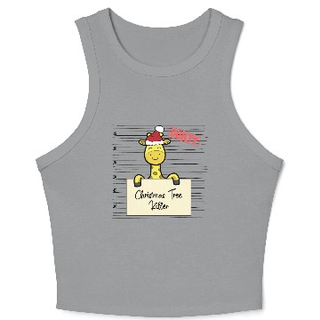 Discover Giraffe christmas funny prison Crop Tank Top