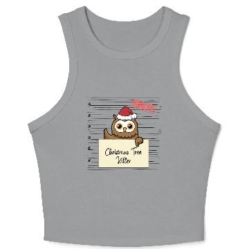 Discover Owl christmas funny prison Crop Tank Top
