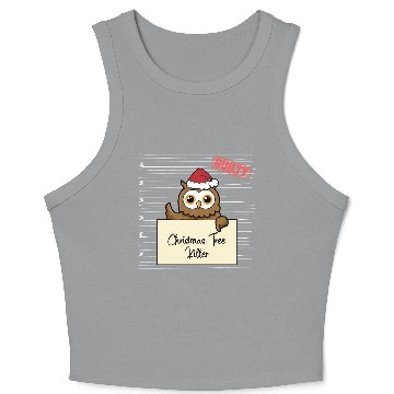 Discover Owl christmas funny prison Crop Tank Top