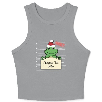 Discover Frog christmas funny prison Crop Tank Top