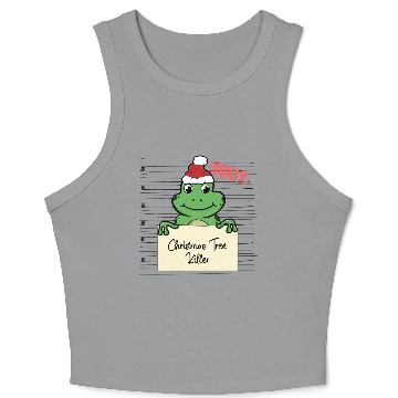 Discover Frog christmas funny prison Crop Tank Top
