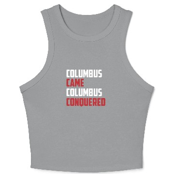 Discover Columbus Day 1492 Crop Tank Top