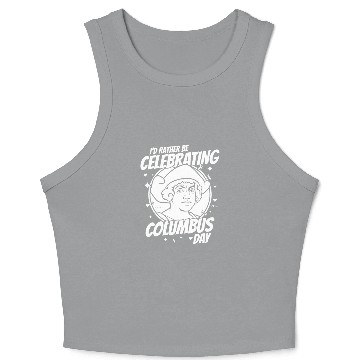 Discover Columbus Day 1492 Crop Tank Top