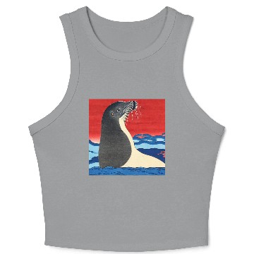 Discover Ukiyo-e Seal, Japanese Print Crop Tank Top