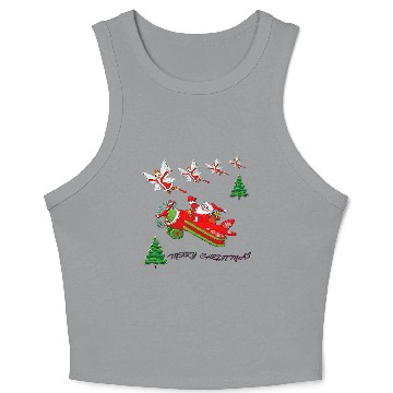 Discover HAPPY MERRY CHRISTMAS Crop Tank Top