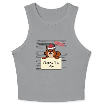 Discover Squirrel christmas funny prison Crop Tank Top