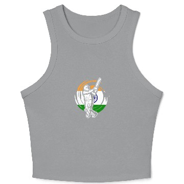 Discover India Cricket Player Crop Tank Top