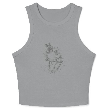 Discover Heart anatomy Crop Tank Top design
