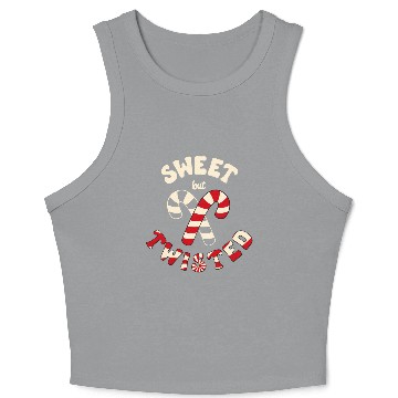 Discover Sweet but twisted candy canes pun Crop Tank Top