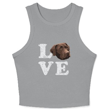 Discover I Love My Chocolate Lab Labrador Retriever Dog Crop Tank Top