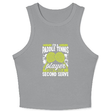 Discover Paddle Tennis Player Match Second Serve Team Crop Tank Top