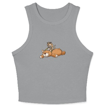 Discover Mongolian Gerbil with Stuffed Animal Crop Tank Top