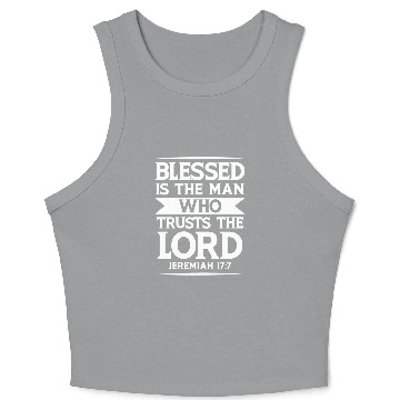 Discover Bible Scripture Verse Jeremiah 17:7 Inspirational Crop Tank Top