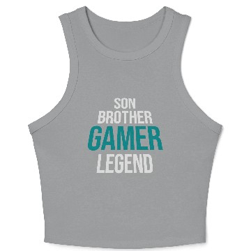Discover son brother gamer legend Crop Tank Top