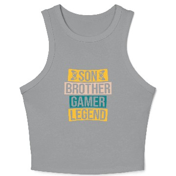Discover son brother gamer legend Crop Tank Top