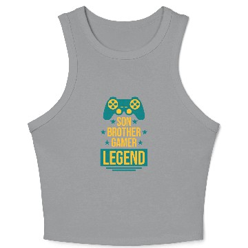 Discover son brother gamer legend Crop Tank Top