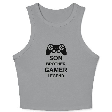 Discover son brother gamer legend Crop Tank Top