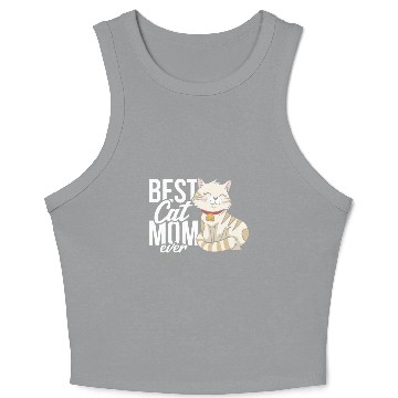 Discover Best Cat Mom Ever Crop Tank Top