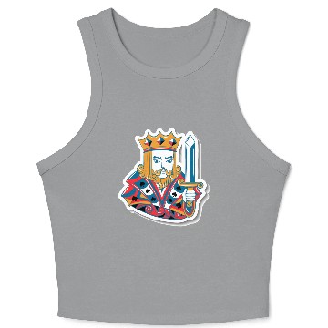 Discover Playing card style Crop Tank Top