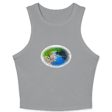 Discover A river running through a valley in the wilderness Crop Tank Top