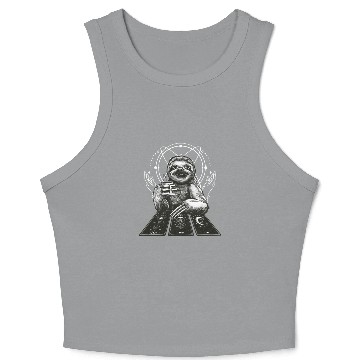 Discover Sloth Tarot Card Reader Cool Tarot Cartomancy Crop Tank Top
