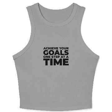 Discover Goal Typography Life Quotes Positive Message Crop Tank Top