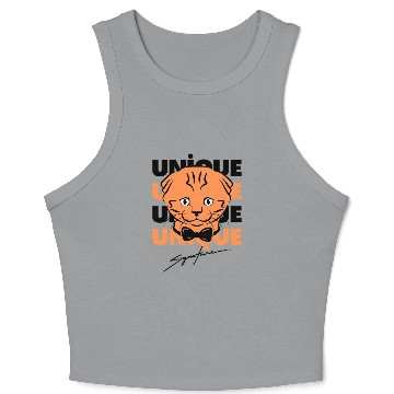 Discover Black and Brown Cute Unique Crop Tank Top