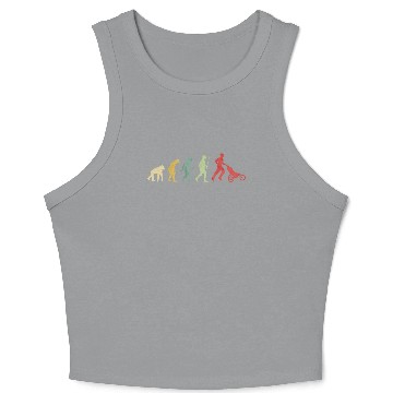 Discover Father Running With Baby Carriage Evolution Crop Tank Top