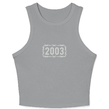 Discover Birthday Vintage 2003 Barbed Wire Crop Tank Top
