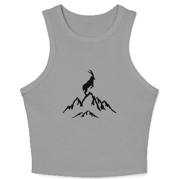 Discover Mountain and Ibex, Mountains and Mountain goat Crop Tank Top