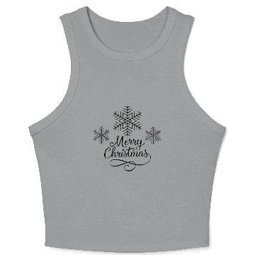 Discover snowflake Merry Christmas Crop Tank Top