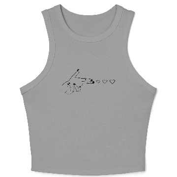 Discover Bullet gun full love Crop Tank Top