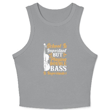 Discover Back To School Playing Double Bass Contrabassist P Crop Tank Top