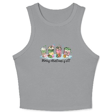 Discover merry christmas y all Crop Tank Top