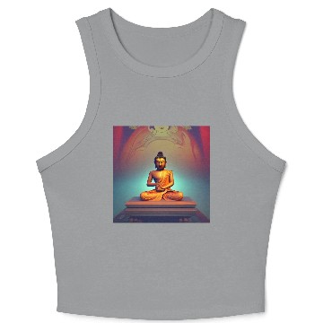 Discover Buddha statue portrait Crop Tank Top