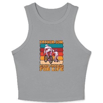 Discover Father Son, Riding Partners For Life Crop Tank Top