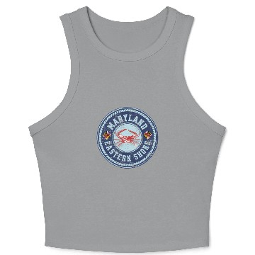 Discover Maryland Blue Crab Eastern Shore Softshell Crabs Crop Tank Top
