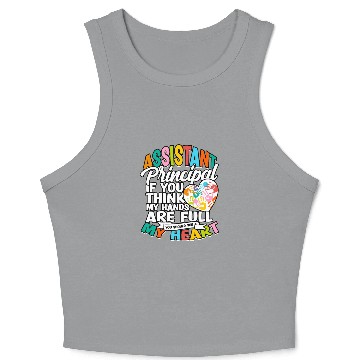 Discover Assistant Principal Back School Teacher Principal Crop Tank Top