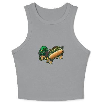 Discover St Patrick's Day Chicago Dog Crop Tank Top