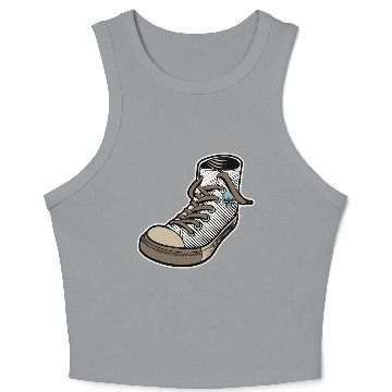 Discover Old school Sneaker Crop Tank Top