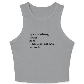 Discover Speedcubing Mom Funny Cuber Definition Crop Tank Top