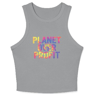 Discover Planet Over Profit Crop Tank Top