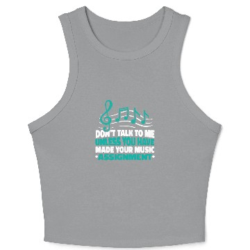 Discover Music Teacher Notes Crop Tank Top