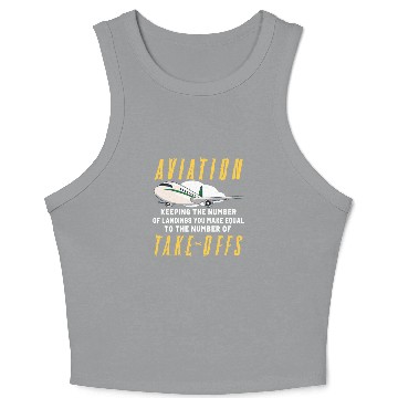 Discover Pilot Aviation Airplane Airline Future Pilots Crop Tank Top