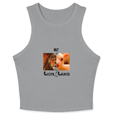 Discover He is the Lion and the Lamb Crop Tank Top