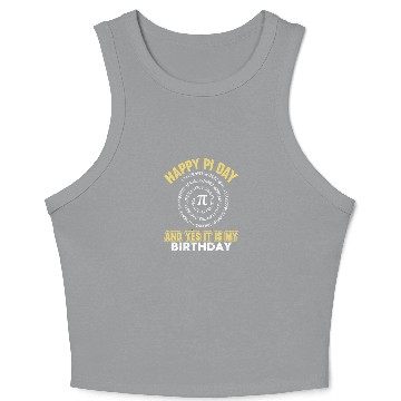 Discover Happy PI birthday Crop Tank Top