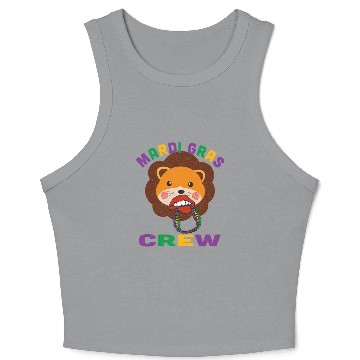 Discover Mardi Gras Crew Lips Lion Crop Tank Top