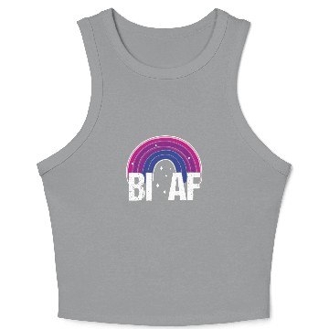 Discover Bi AF Bisexual Pride Flag Rainbow Crop Tank Top