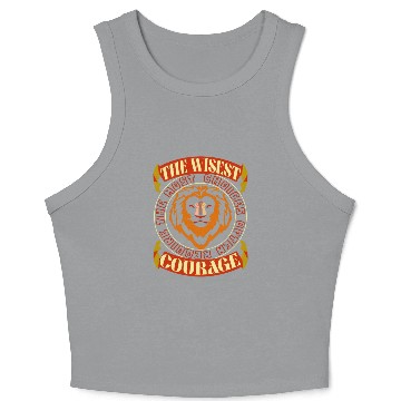 Discover wisdom lion typography Crop Tank Top design